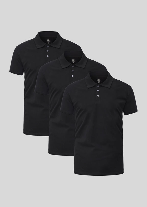 Black Polo 3-pack