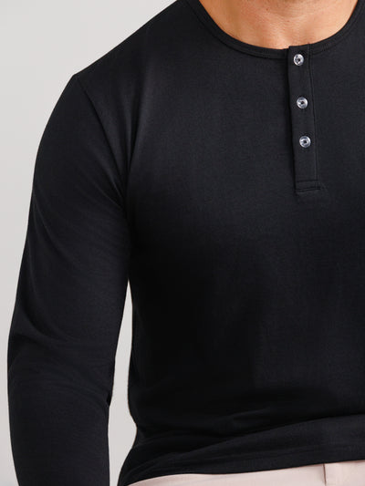 Black Henley 6-pack