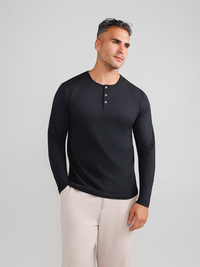 Black Henley 6-pack