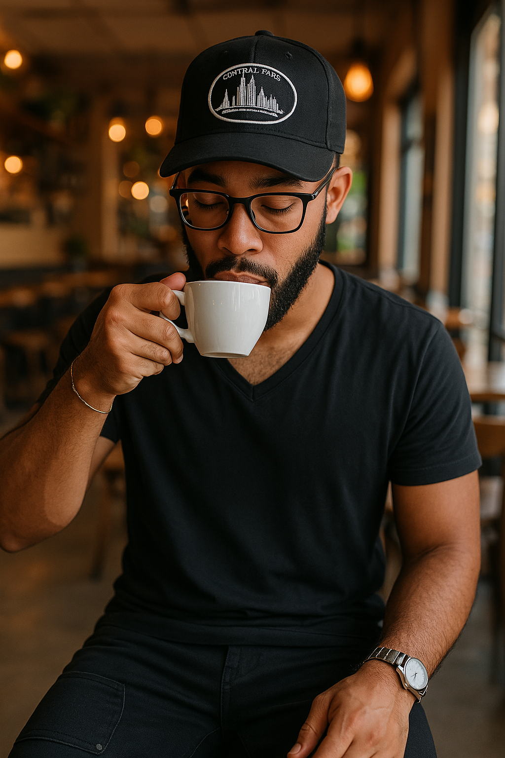 Black V-neck 3-pack