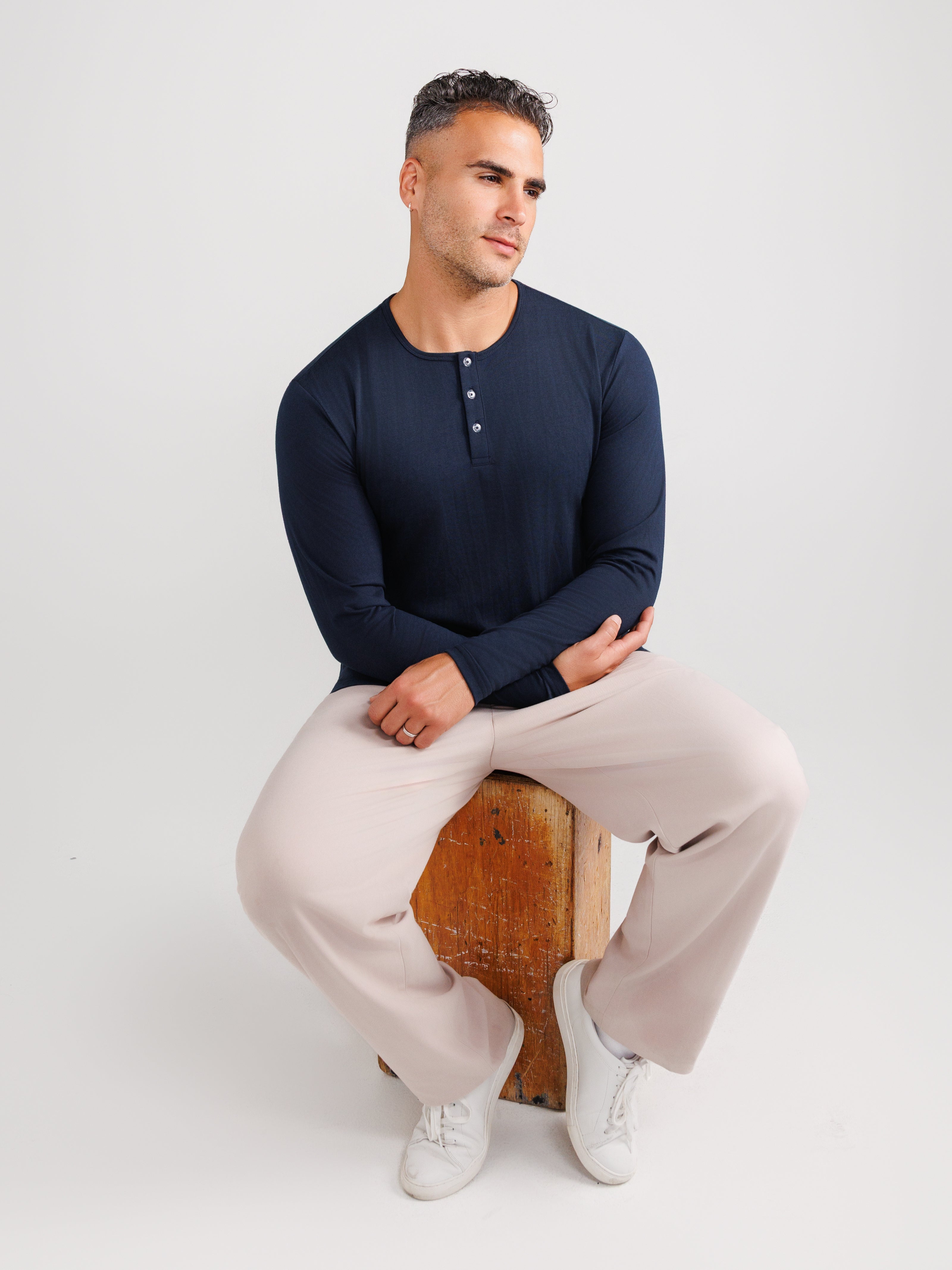 Navy Henley