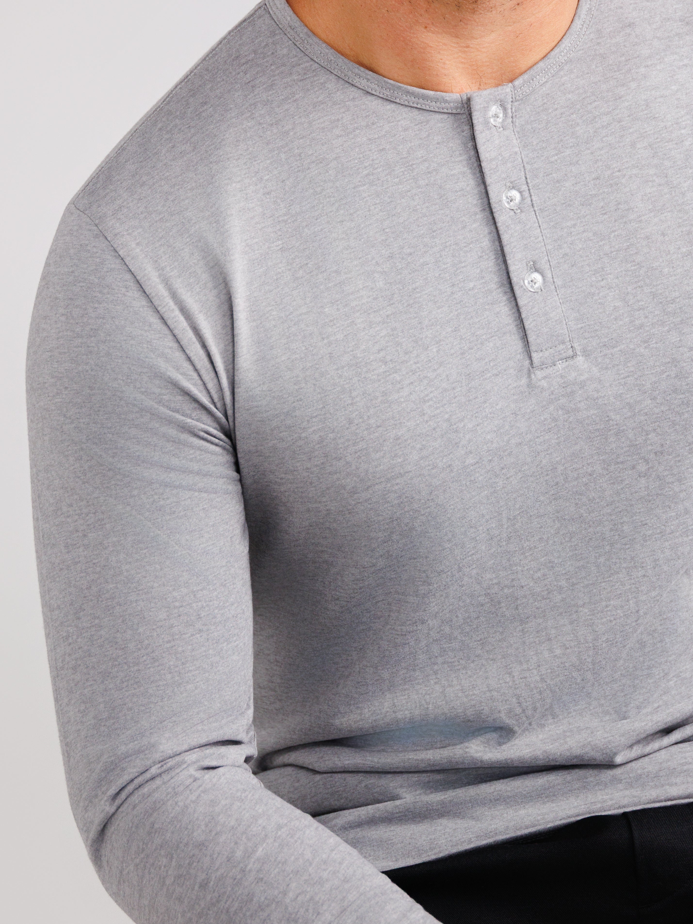 Melange Gray Henley