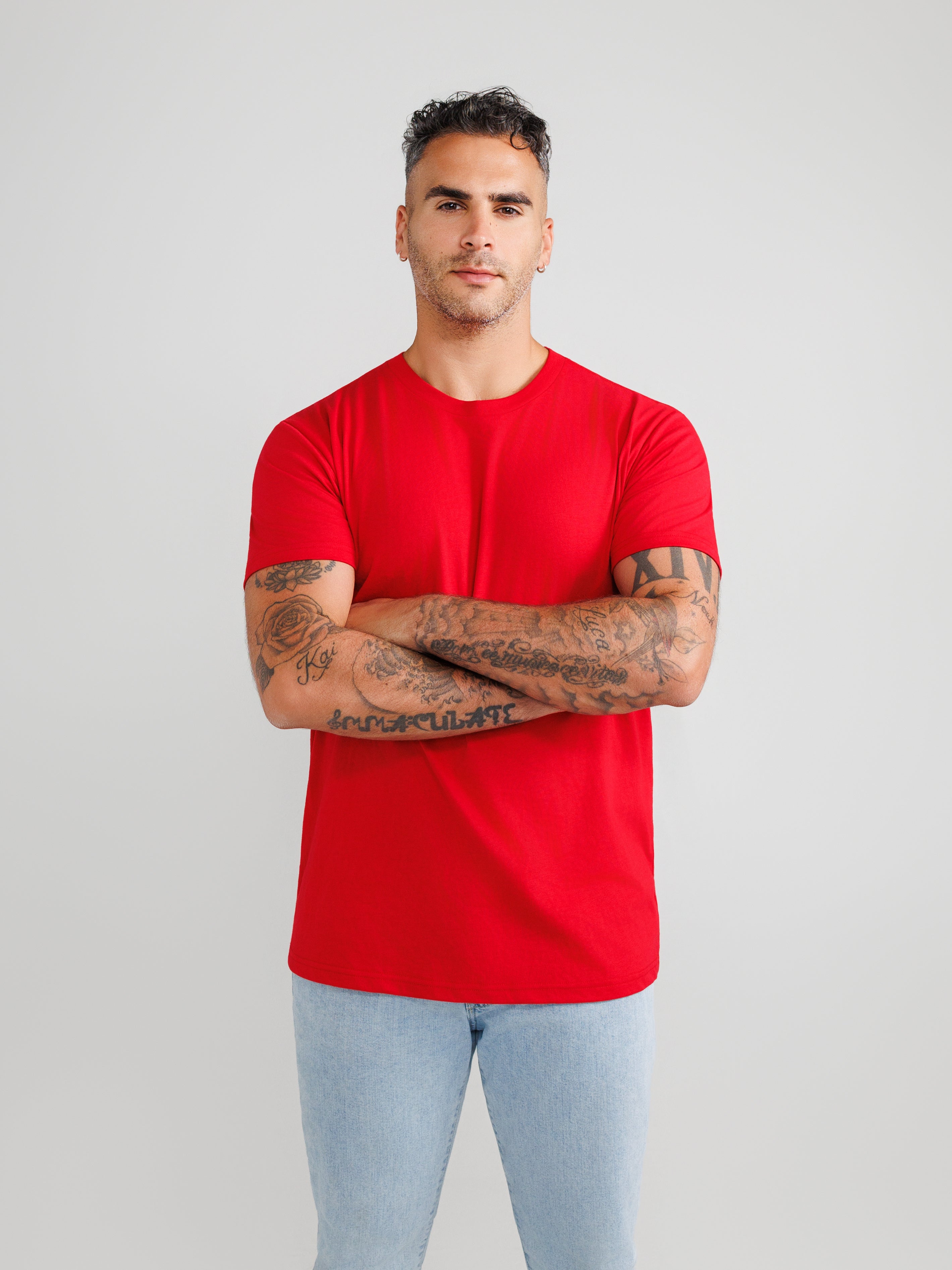 Red Crew Neck