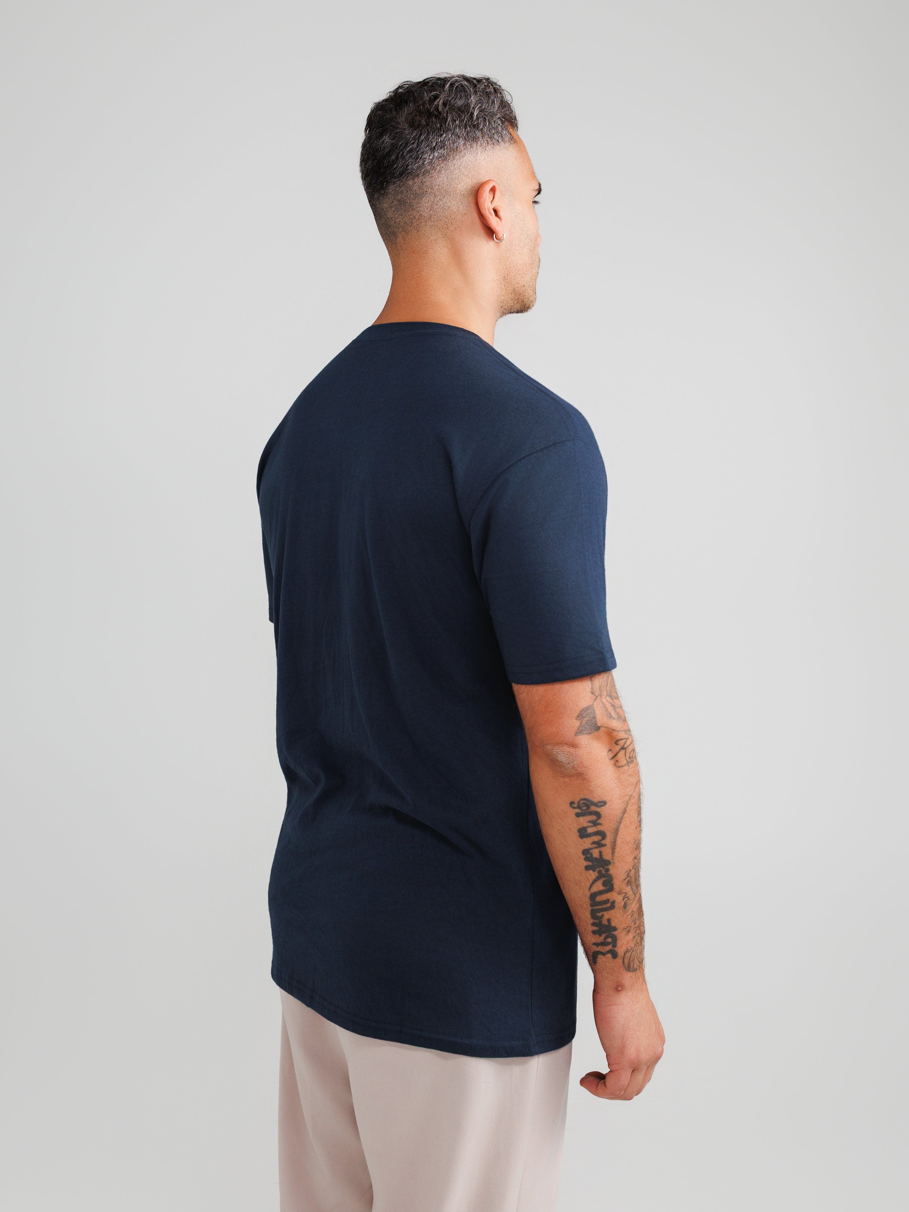 Navy V-Neck T-shirts